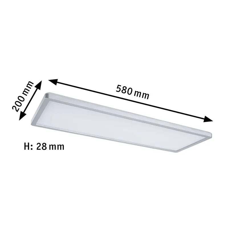 Paulmann Atria Shine panel dim chrom RGBW 58x20