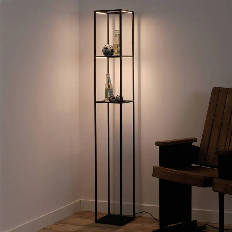 Lampa stojąca LED Paul Neuhaus Conni, czarna, metalowa, 140 cm