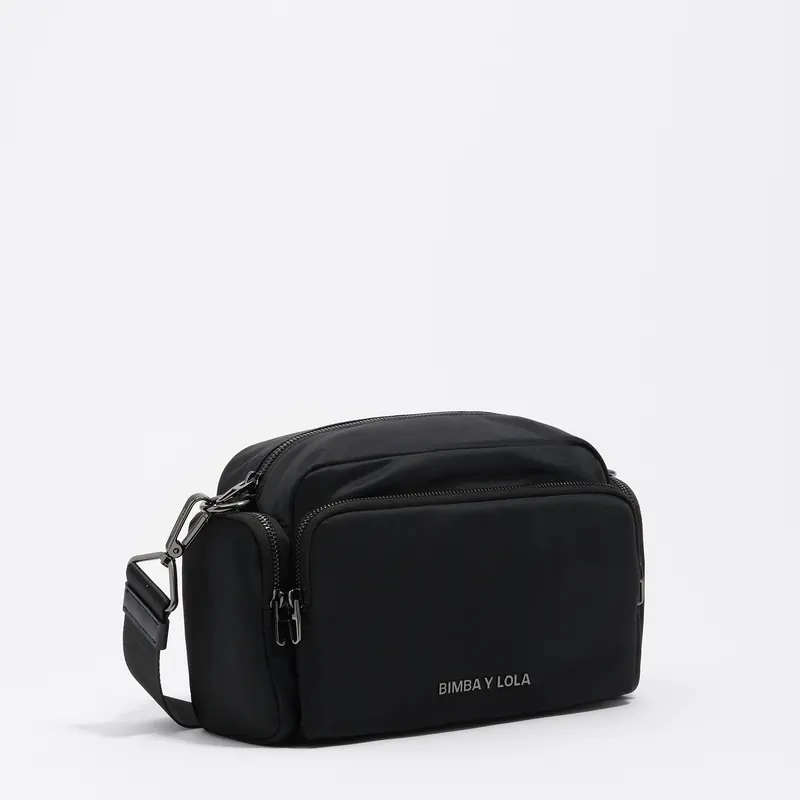 Torebka listonoszka Pocket średnia nylon czarna