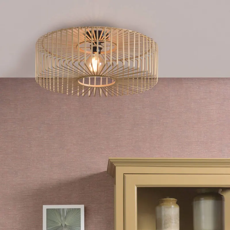 GOOD & MOJO Bromo – lampa sufitowa z bambusa, Ø 60 cm