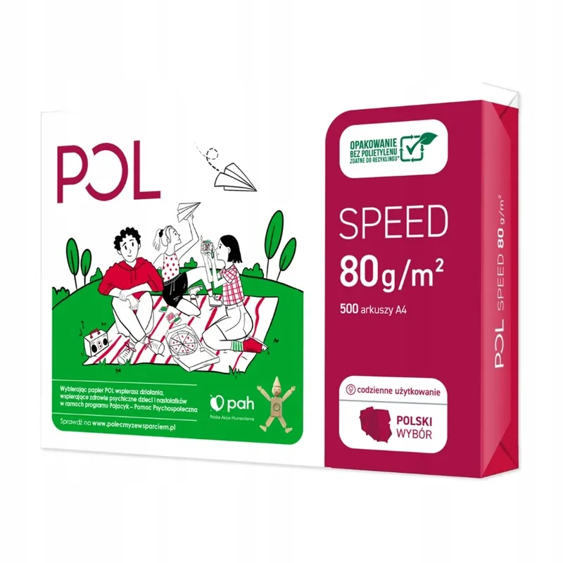 Papier ksero A4 Biały 80g Polspeed arkuszy 500
