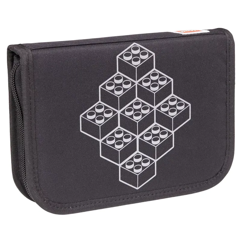 LEGO Bricks Pencil Case With Content 20085-2511, Unisex, Czarne, piórniki, poliester, rozmiar: One size