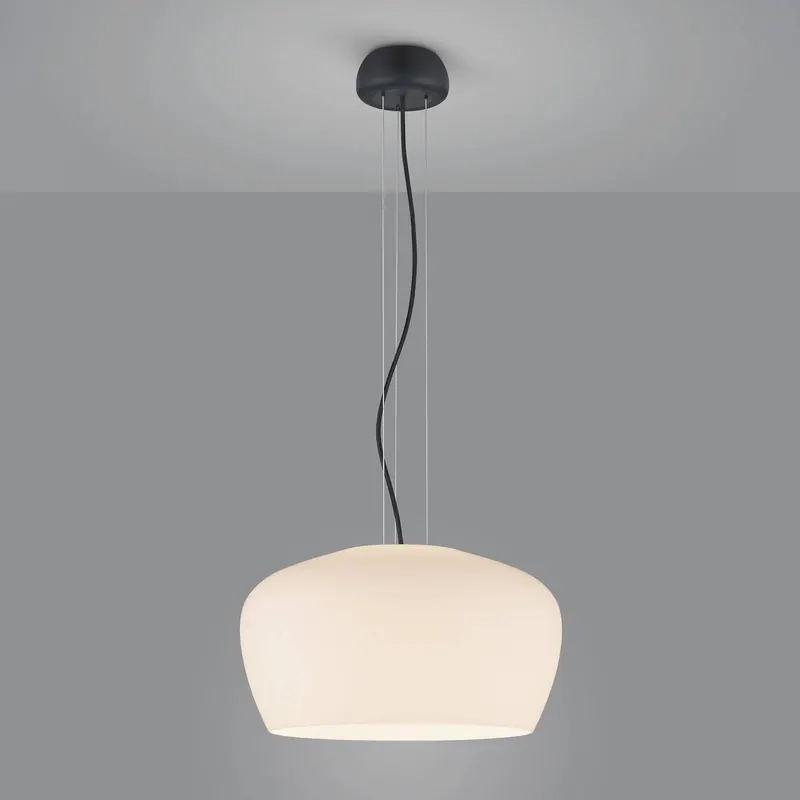 Helestra Veda lampa wisząca szkło opalowe, biała