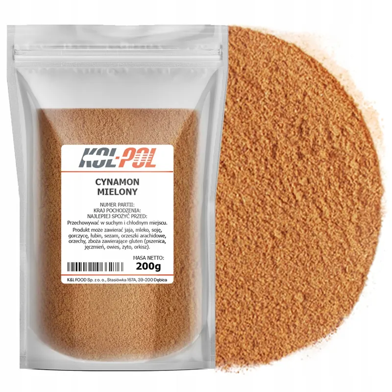 Cynamon Mielony 200g Naturalny aromatyczny przyprawa Kol-Pol