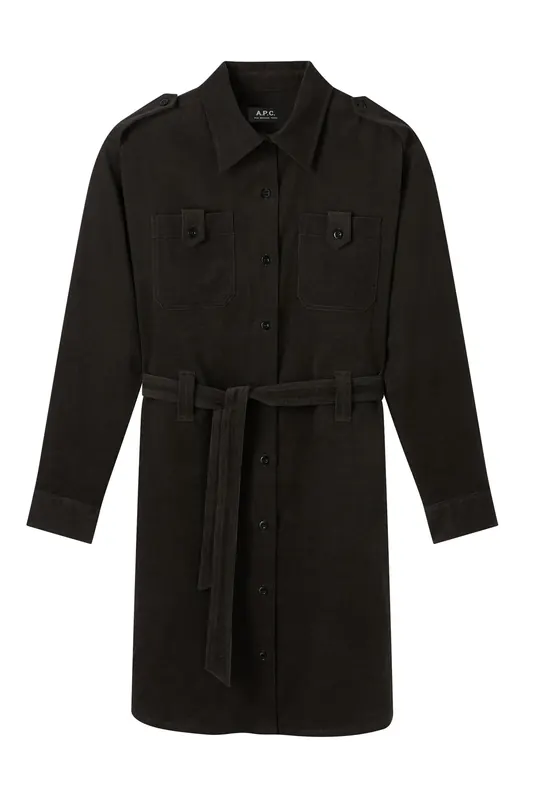 A.P.C. Dress Pixie Dark Green Maat: 34 | Blousejurken Outlet | Dames | Groen