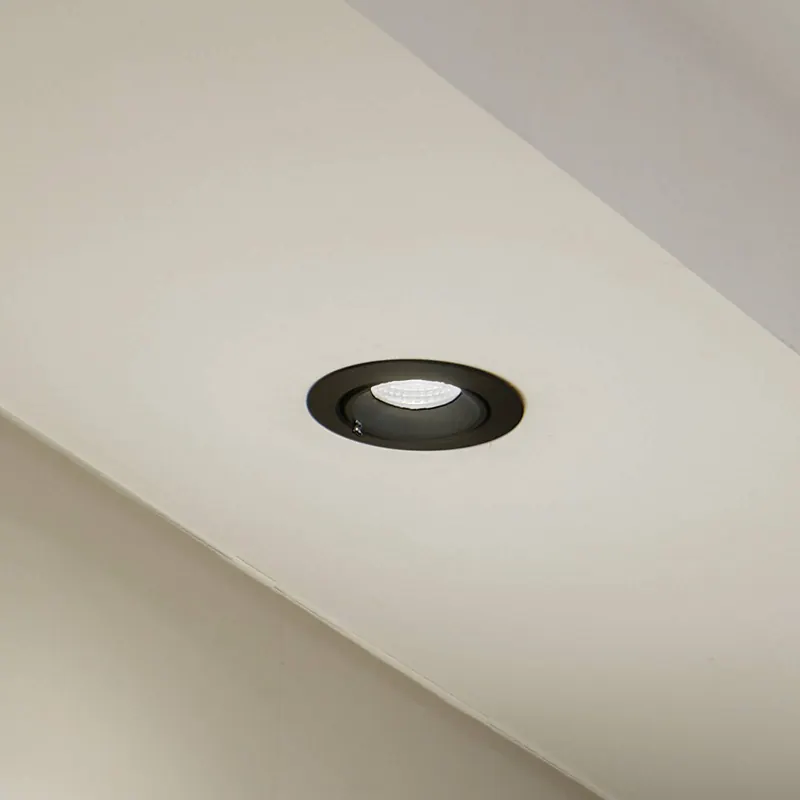 Arcchio Harcos downlight LED, czarny, Ø 11 cm, 4000K