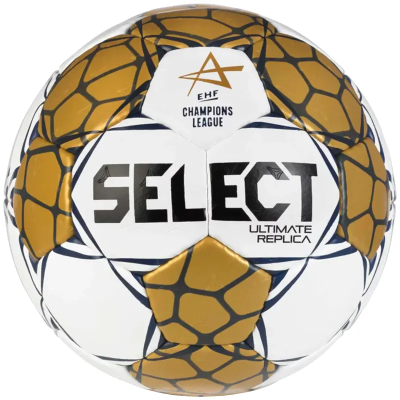 Select Champions League Ultimate Replica EHF Handball 220040, Unisex, Złote, piłki do piłki ręcznej, poliuretan, rozmiar: 3