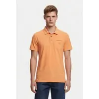 Arena Men's Poloshirt Pocket Solid Salmon Pink Maat: S | Poloshirts Outlet | Heren | Oranje