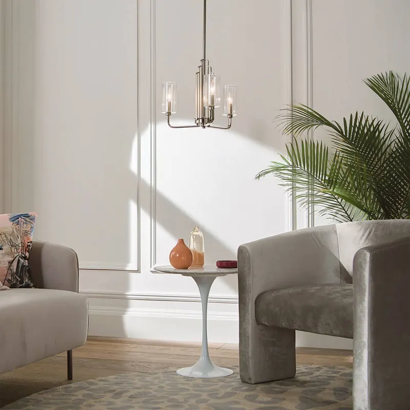 Lampa wisząca Kimrose, 3-punktowa, polerowany nikiel