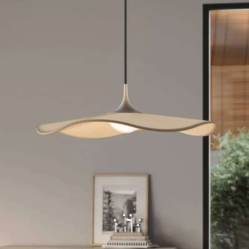 Żyrandol LED Bover „Mediterrània”, kremowa, Ø 52 cm, ściemniany