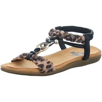 2 Go Fashion  Flache Sandalen Sandaletten schwarz-leo 8018838-997