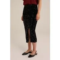We Fashion Skirt Medium Length Black Maat: XXL | Midi Rokken Outlet | Dames | Zwart