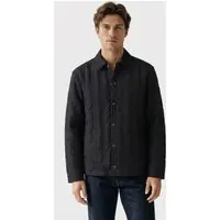 Lyle & Scott Lightweight Quilted Overshirt Black Ice Maat: XL | Lichte Jassen Outlet | Heren | Zwart