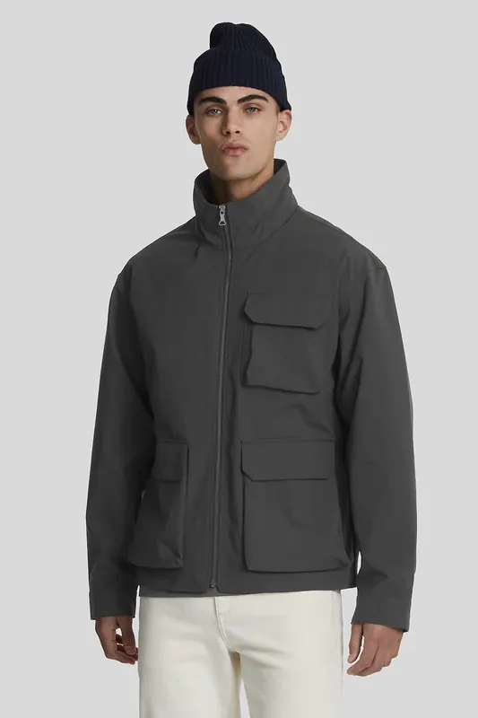 Lyle & Scott 3 Pocket Softshell Jacket Lacquer Maat: M | Lichte Jassen Outlet | Heren | Grijs