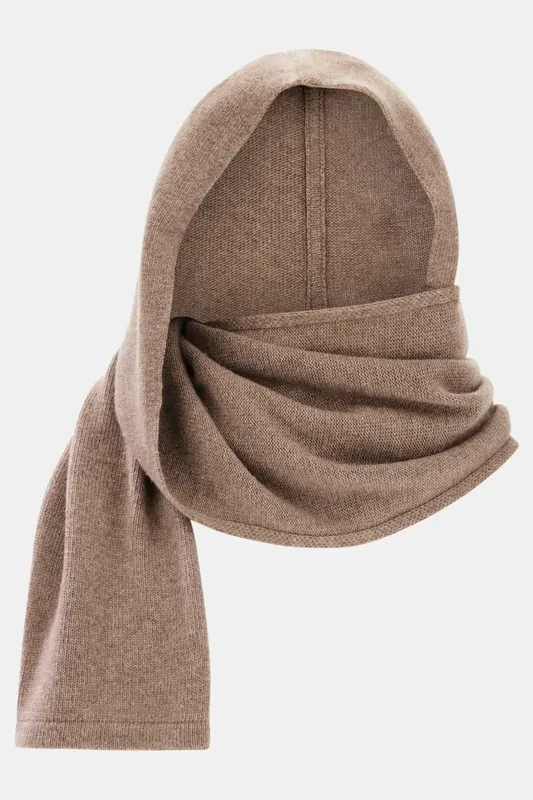 GUESS Afrah Hoodie Scarf S Silk Taupe Heather Maat: OS | Sjaals Outlet | Dames | Beige