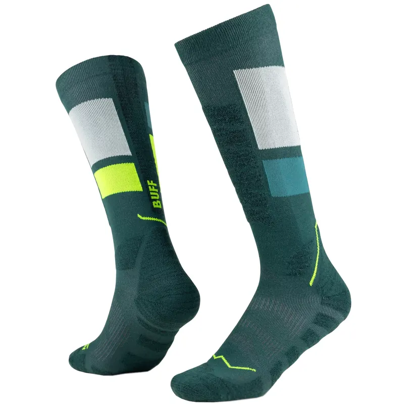BUFF Thermonet Over The Calf Socks 138868706, Unisex, Zielone, skarpetki, poliamid, rozmiar: 42-44