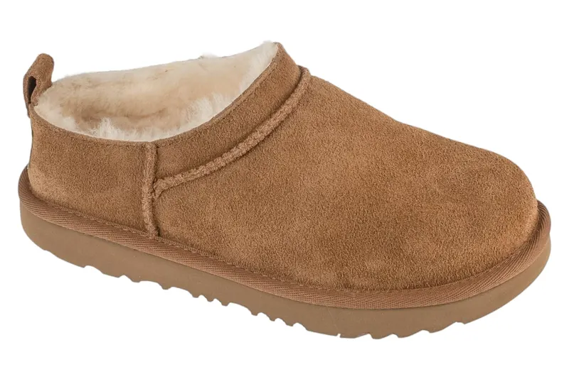 UGG Classic Micro 1174410K-CHE, Dla dzieci, Brązowe, buty sneakers, skóra zamszowa, rozmiar: 32,5