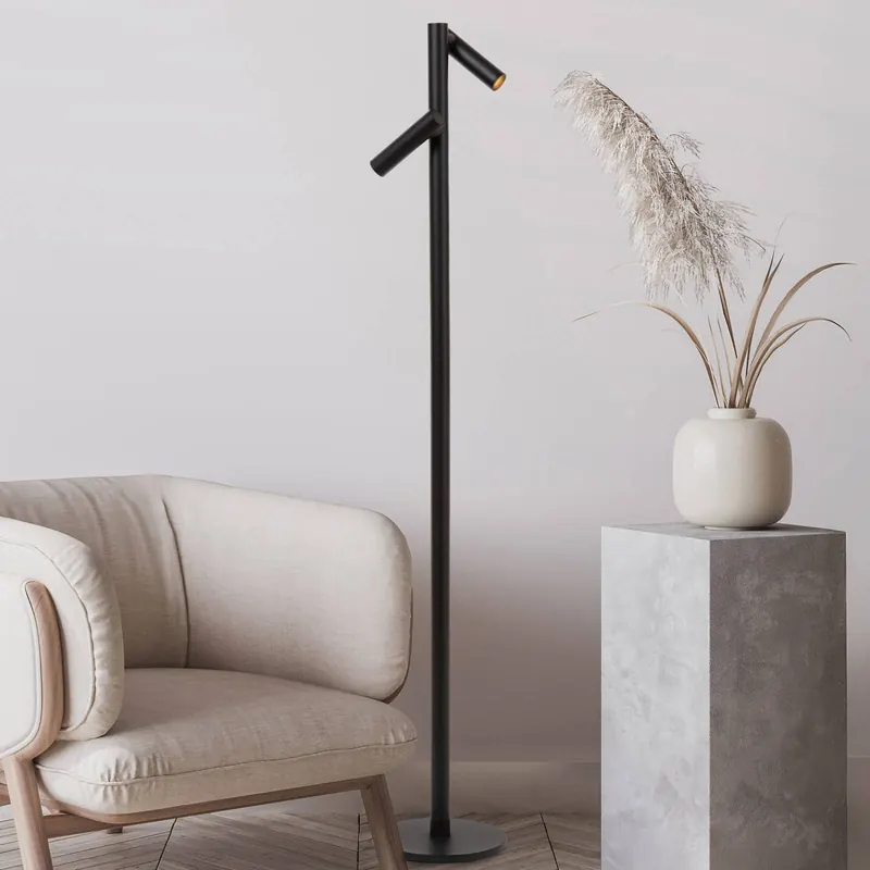 Lampa stojąca LED Antrim z akumulatorem, czarna, 2-punktowa, IP54, ściemniana