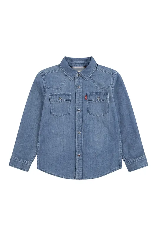 Levi's Boys Barstow Western Shirt Vintage Stone Maat: 14Y | Overhemden Outlet | kids | Blauw