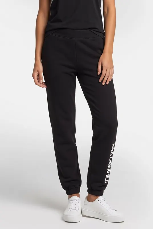 Karl Lagerfeld Logo Piping Sweatpants Black Maat: M | Joggingbroeken Outlet | Dames | Zwart