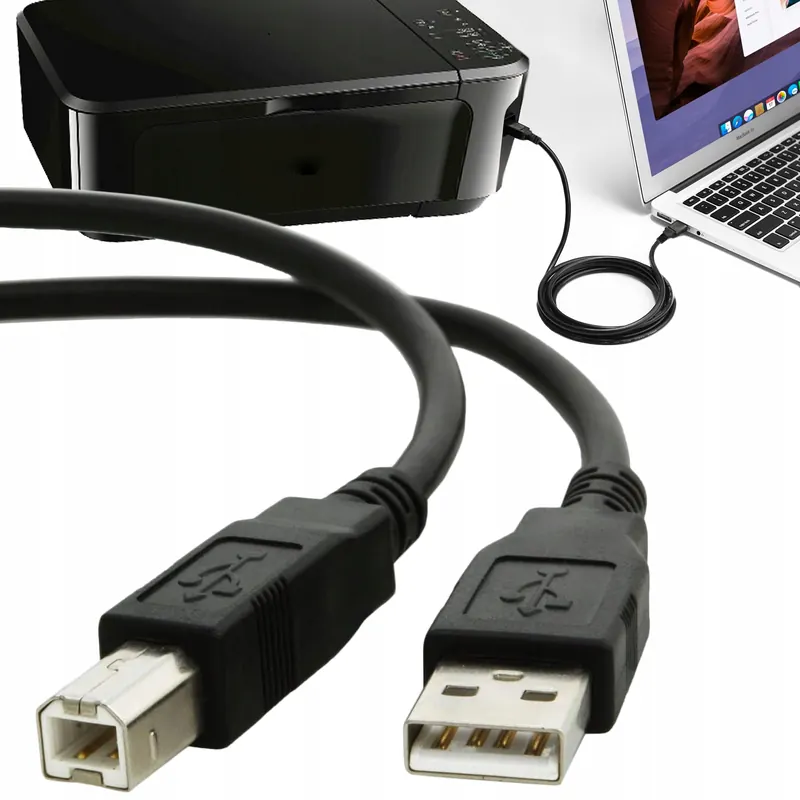 Kabel do Drukarki Usb A-b 1,5m Przewód do Skaner Hp Canon Epson