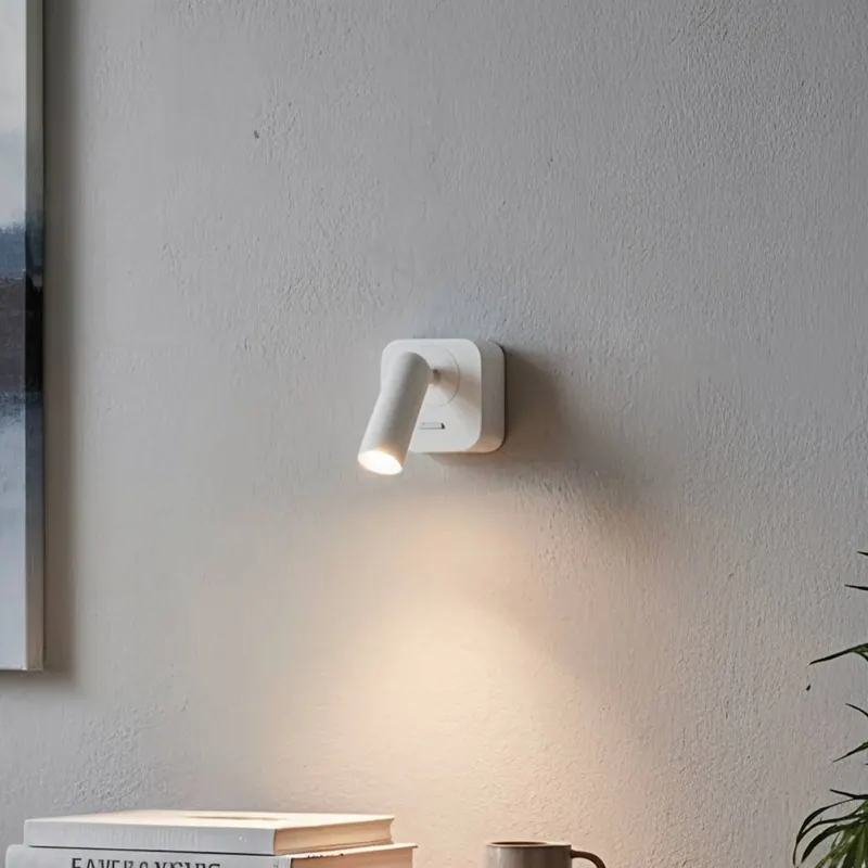 Ideal Lux reflektor ścienny LED Bean, biały, szerokość 7 cm, metal