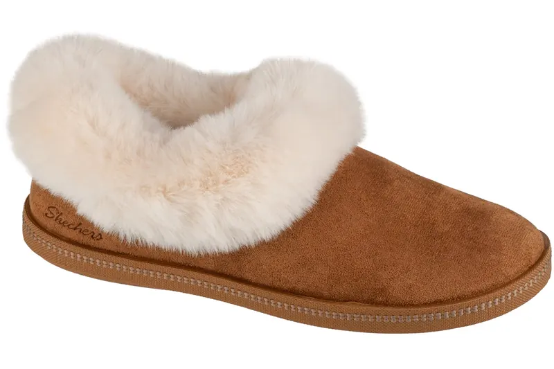 Skechers Cozy Campfire - Winter Nights 169012-CSNT, Damskie, Brązowe, kapcie, tkanina, rozmiar: 38
