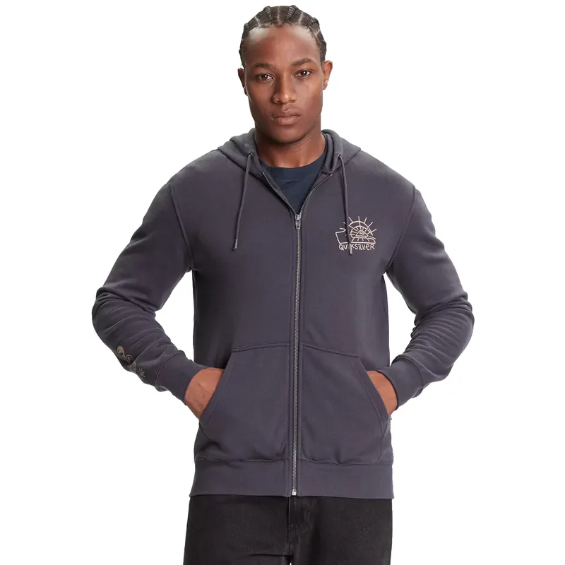 Quiksilver Zip Hoodie EQYFT05133-KSH0, Męskie, Granatowe, bluzy, bawełna, rozmiar: M