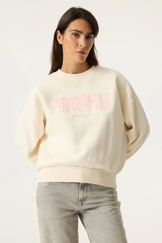 Garcia Ladies Sweat Whitecap Maat: XL | Longsleeves Outlet | Dames | Roze
