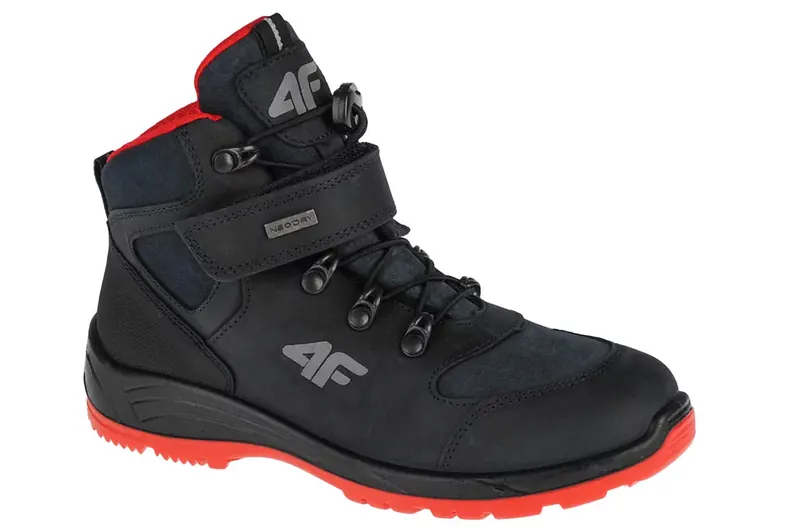 4F Junior Trek HJZ21-JOBMW251-31S, Dla chłopca, Granatowe, buty trekkingowe, nubuk, rozmiar: 29