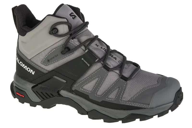 Salomon X Ultra 4 Mid GTX 474542, Męskie, Szare, buty trekkingowe, tkanina, rozmiar: 46 2/3
