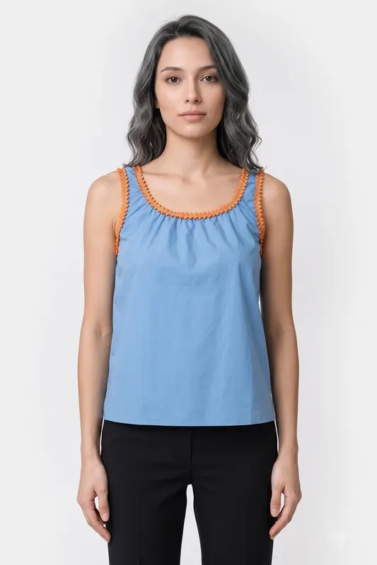 Moschino Top Blue Maat: 38 | Blouses Outlet | Dames | Blauw