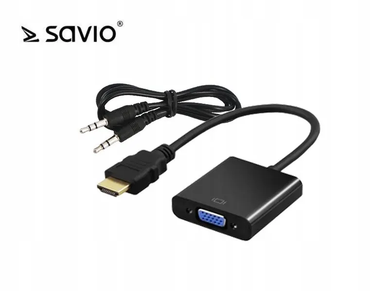 Savio CL-23/B adapter Hdmi-vga z dzwiękiem