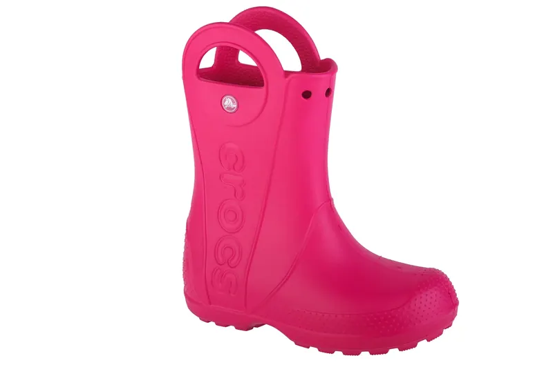 Crocs Handle It Rain Boot Kids 12803-6X0, Dla dziewczynki, Różowe, kalosze, syntetyk, rozmiar: 33/34