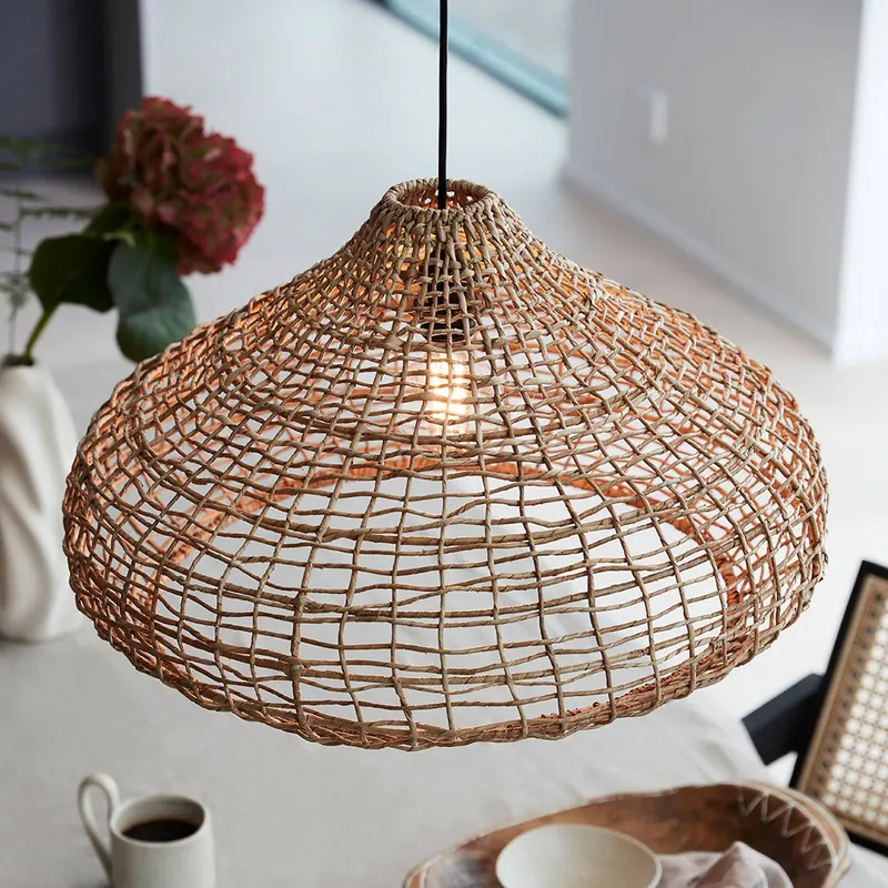 PR Home Mira żyrandol, klosz Lampakanay Ø58cm
