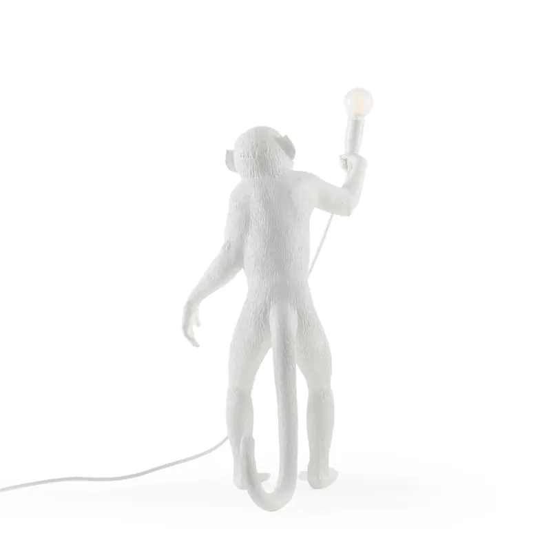 Lampa stołowa LED Monkey Lamp biała, stojąca