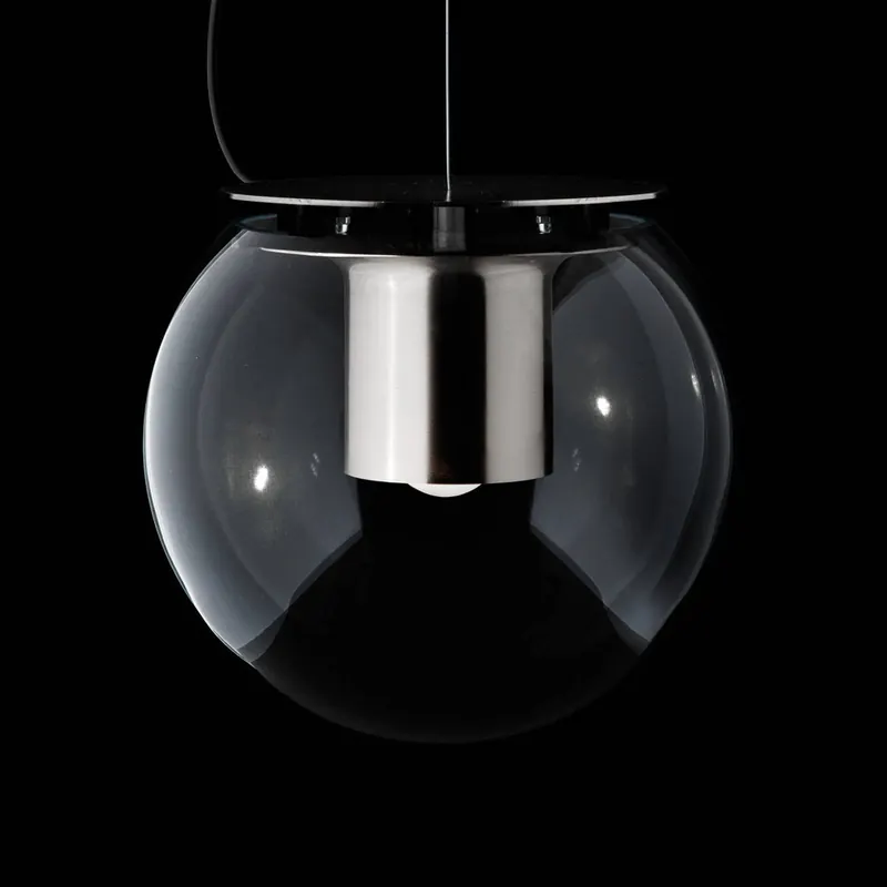 Lampa wisząca Oluce The Globe, Ø 30 cm, nikiel