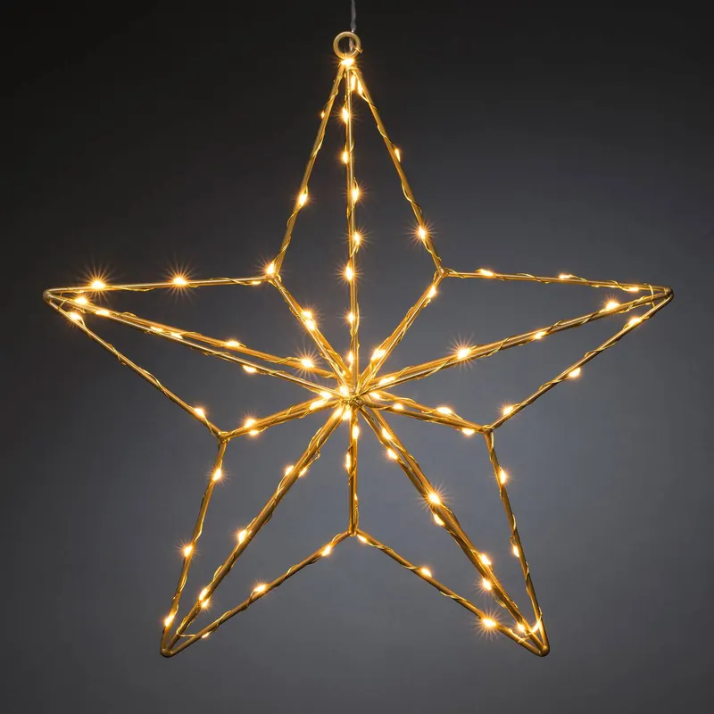 Oświetlenie dekoracyjne LED Złota gwiazda 37x36 cm