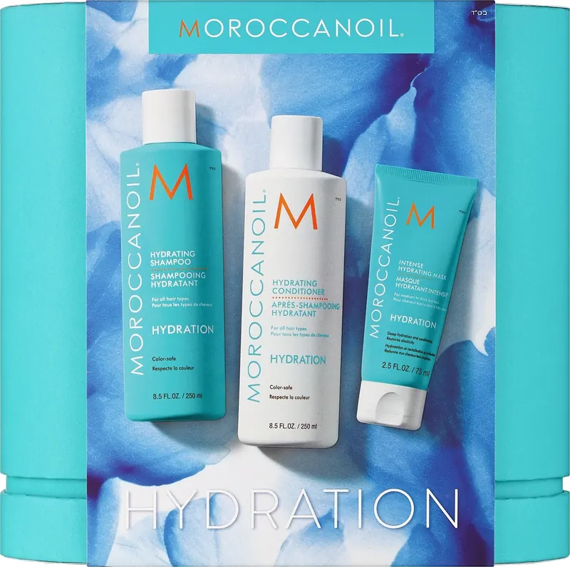 Moroccanoil Zestaw nawilżający do włosów normalnych i suchych 3 sztuki