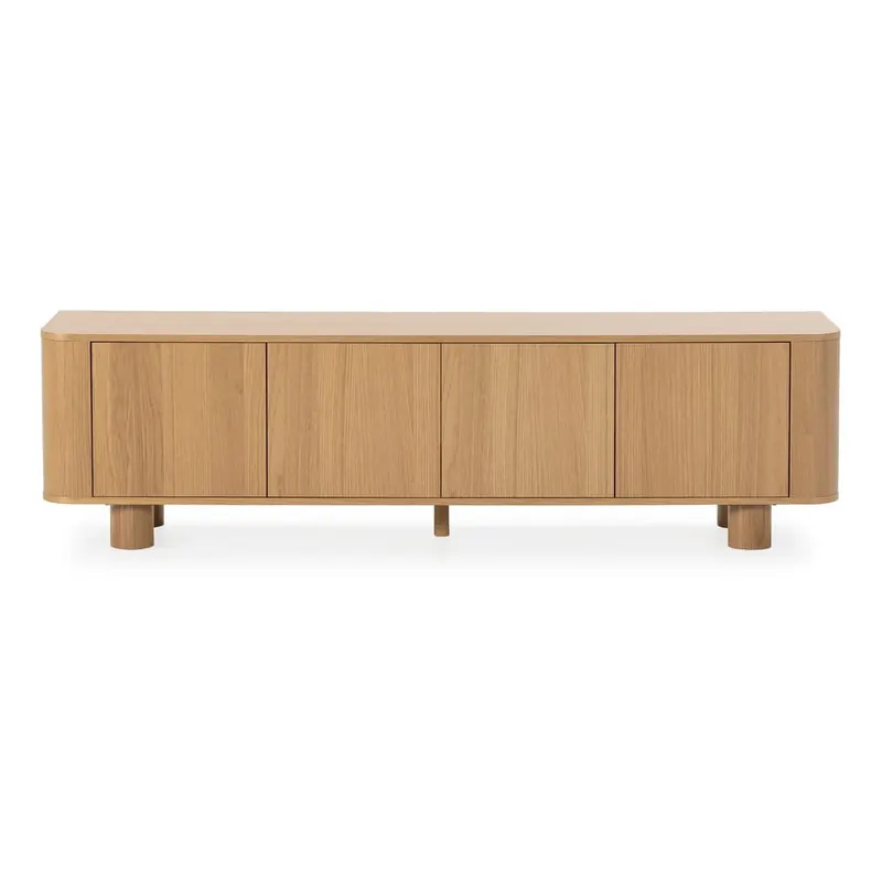 Szafka pod TV w dekorze dębu w naturalnym kolorze 180x50,5x40 cm Padoc – MOME