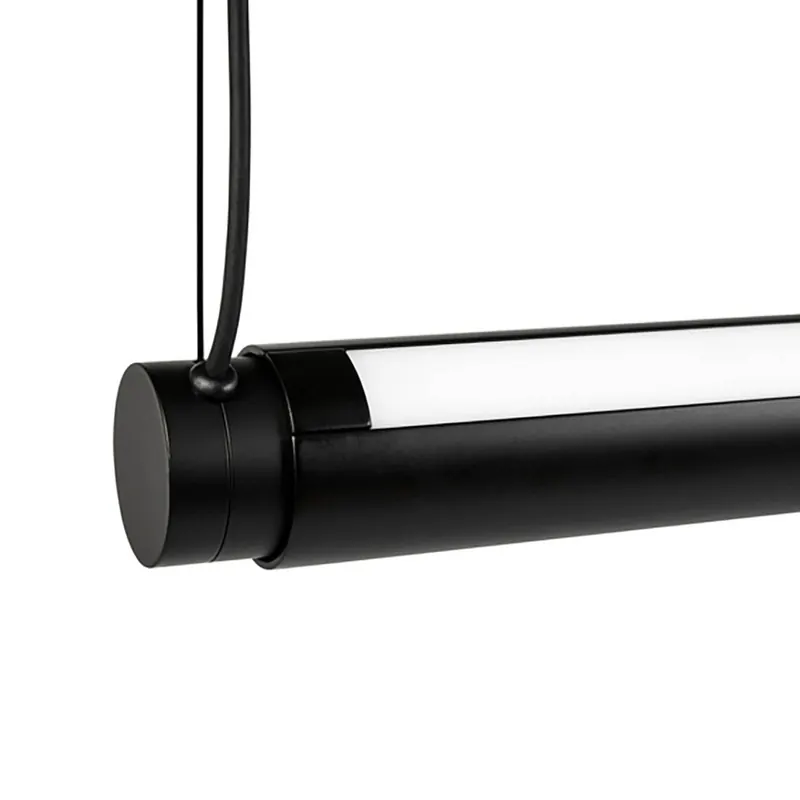 HAY Factor Linear żyrandol LED diffused, czarny