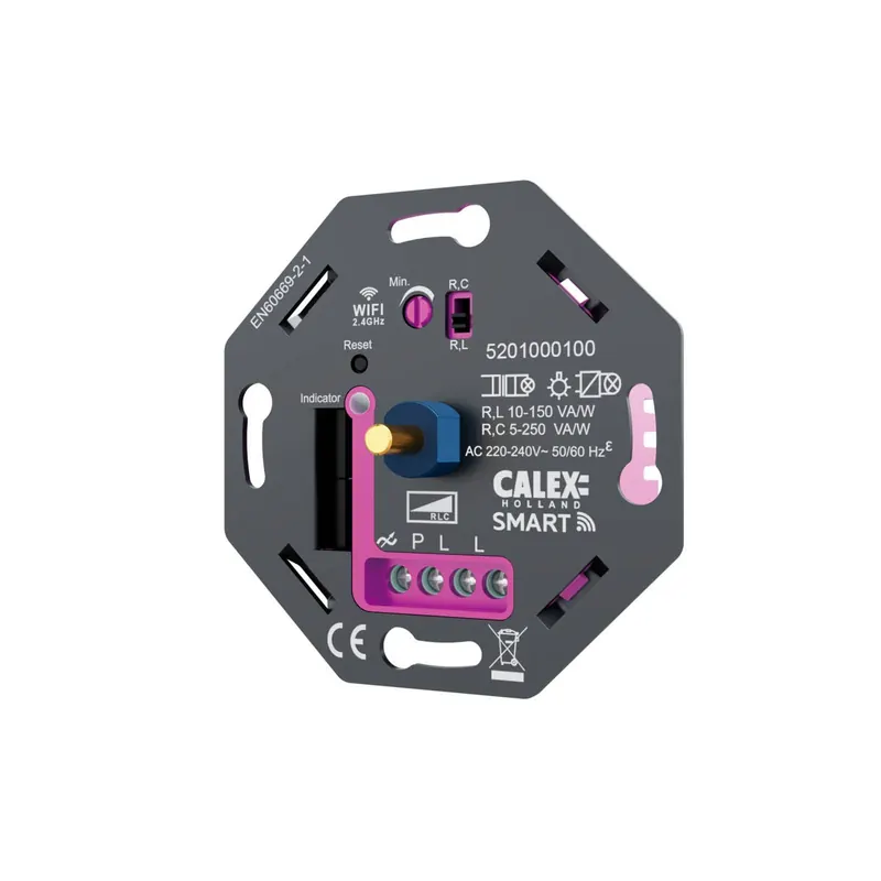 Ściemniany ściemniacz LED Calex Smart, montaż wpuszczany