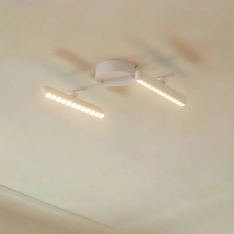 Reflektor LED Lindby Eldrin, biały, 2-punktowy, punkty świetlne