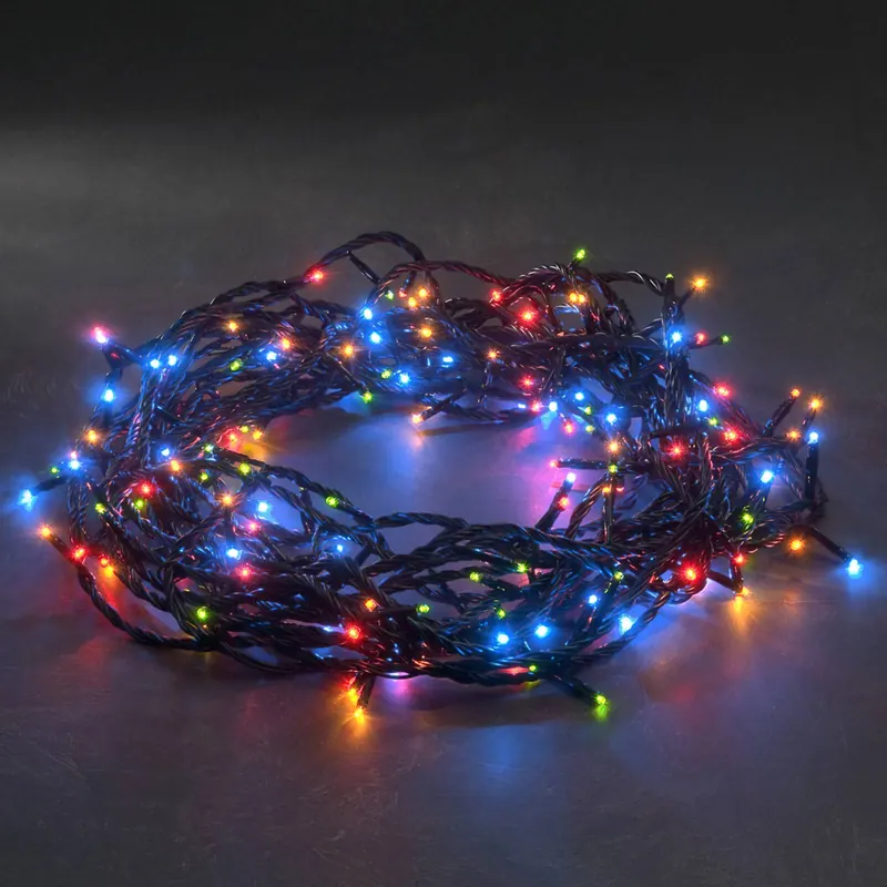 Kolorowy łańcuch świetlny LED z 80 lampkami 10,5 m