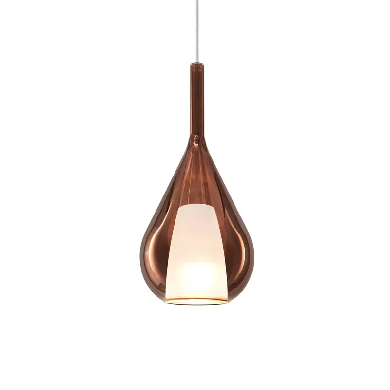 Ideal Lux Lampa wisząca Kalique 3, kolor miedziany, Ø 18 cm