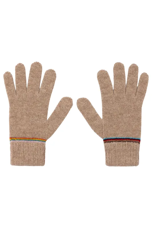 Paul Smith Men Glove Sig Block Strpe Tan Maat: OS | Handschoenen Outlet | Heren | Beige