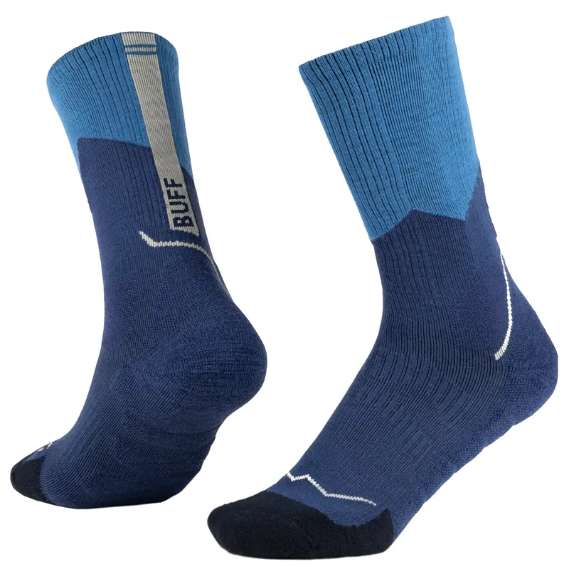 BUFF Merino Midweight Crew Socks 138870707, Unisex, Niebieskie, skarpetki, Merino, rozmiar: 45-47