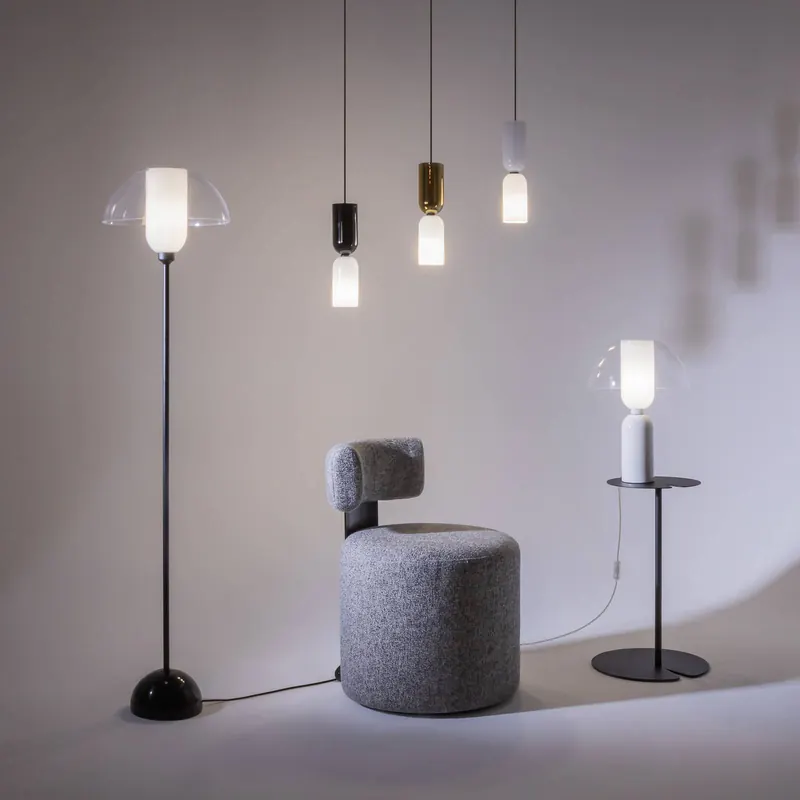 Lampa wisząca Maytoni Memory, czarna, Ø 8 cm, ceramika, szkło
