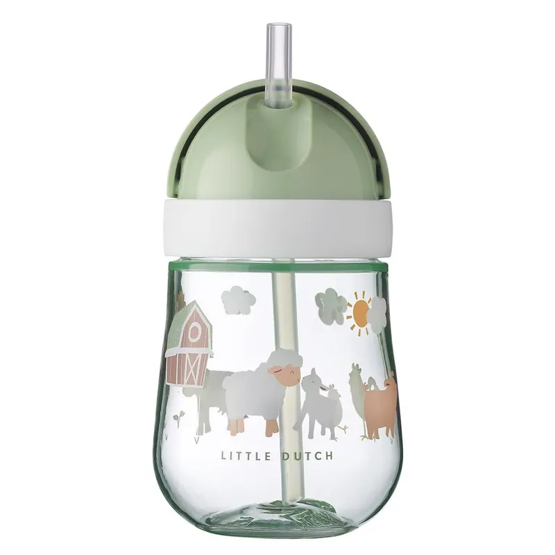Biała/jasnozielona butelka dla dzieci z tritanu 300 ml Little Farm by Little Dutch – Mepal