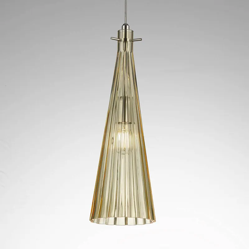 Lampa wisząca Costa Rica ze szkła, bursztyn